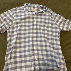 Faherty Blue and White Plaid Men's Shirt